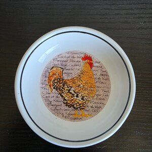 Vintage Anne Ormsby Santa Barbara Rooster Miniature Dish 4" Ceramic (2002)